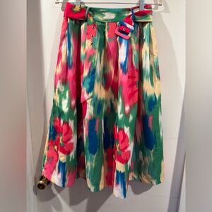 Jealous Tomato Green and Pink Skirt